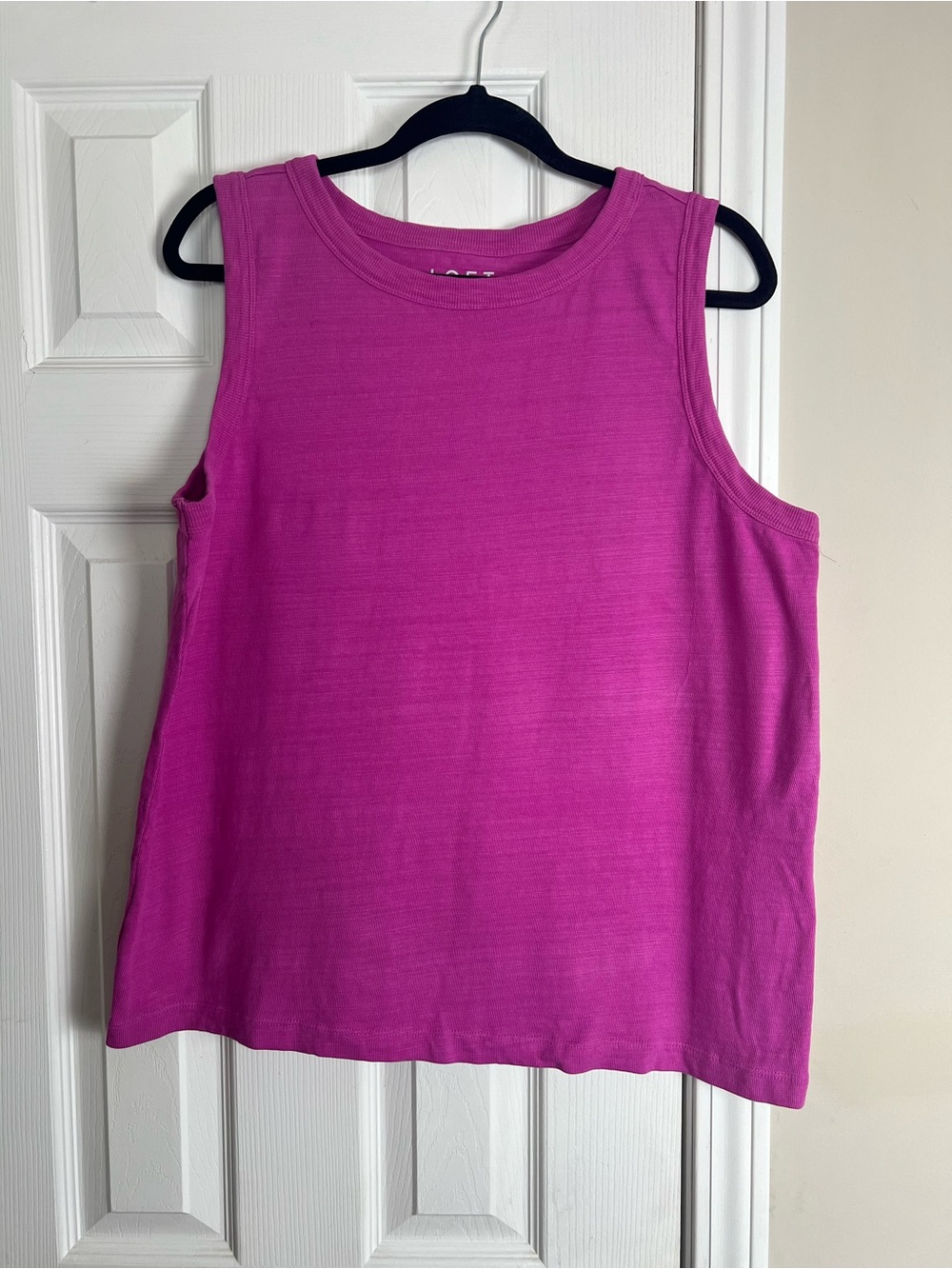 LOFT Pink Sleeveless Tank Top XL Knit Shell Casual Layering Top